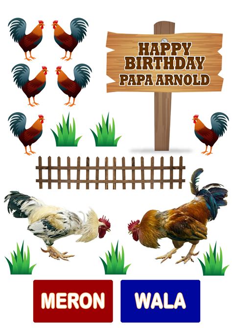 manok cake topper printable|Manok na pula cake topper printable .